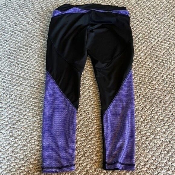 Jockey Athletic Legging. Black Purple size Large Poly Spandex - Picture 3 of 13